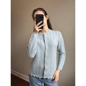 Light Blue Crochet Cardigan Size M/L